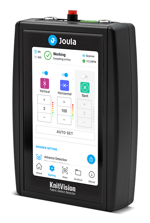 KnitVision Panel Setting page